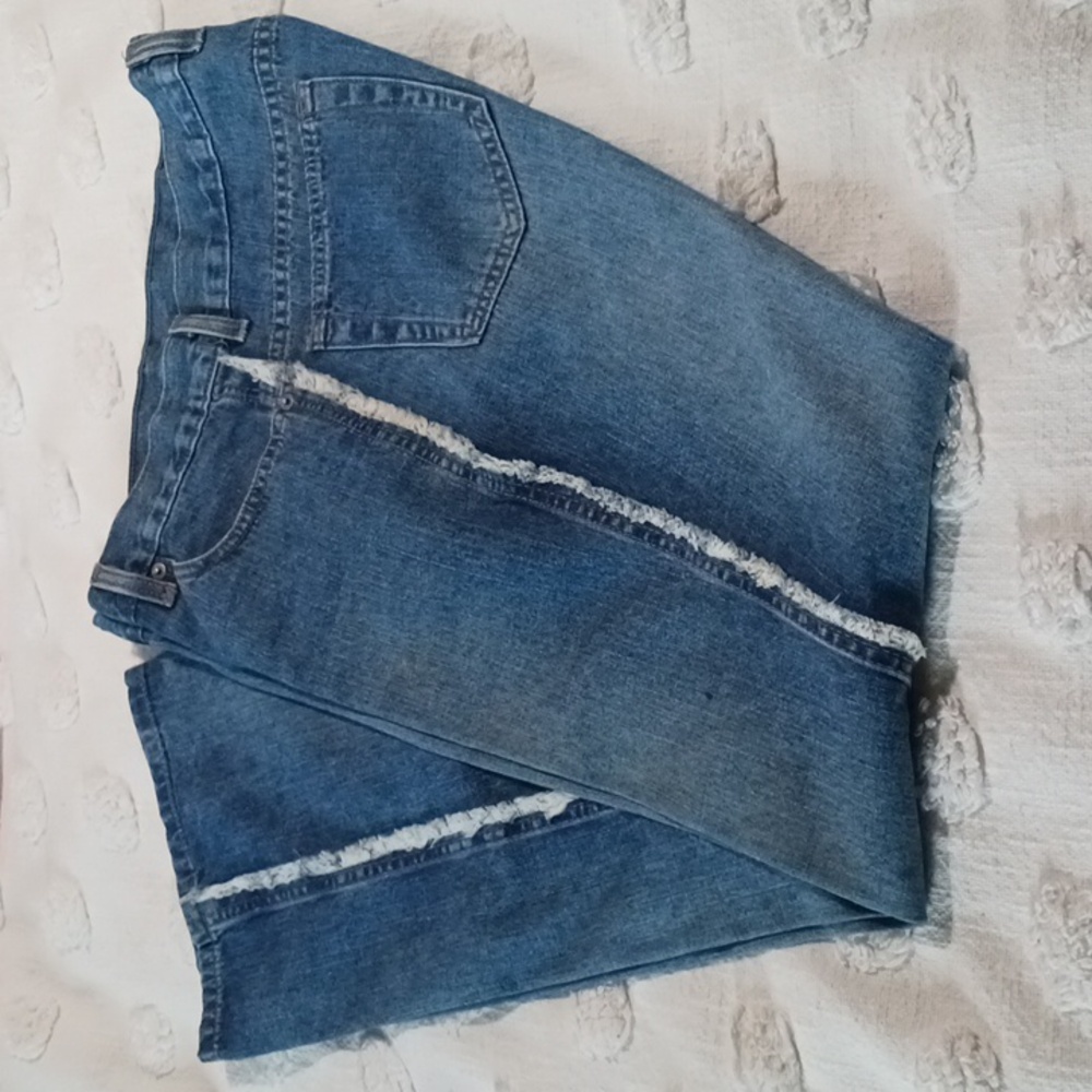 Route 66 Vintage ⚜️ Flair Jeans 👖 Frayed Side Seams   14 💗👑